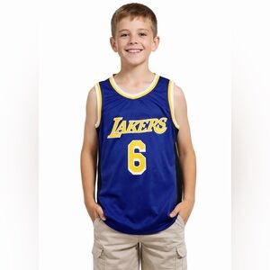 Basketball Jersey Kids Size Large NBA LA Lakers Lebron James #6